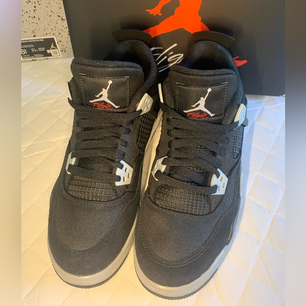 Air Jordan 4 Retro SE (GS) Black Canvas